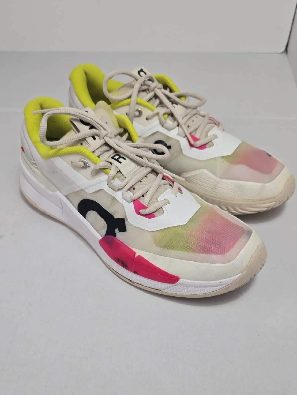 Size 11.5 - ON The Roger Pro 2 White Lime Men Speed Board Sneakers Athletic. - Picture 3 of 9